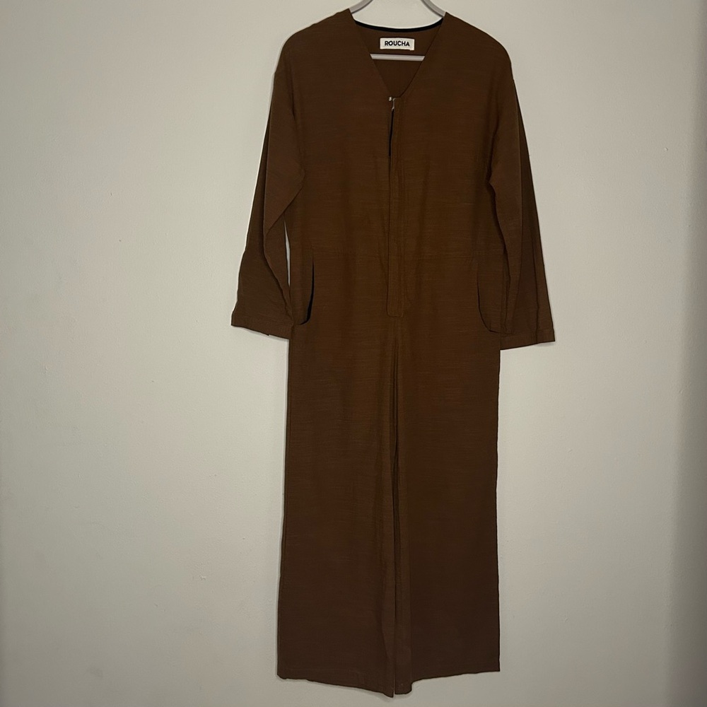 Roucha Brown/Ochre Long Sleeve Jumpsuit